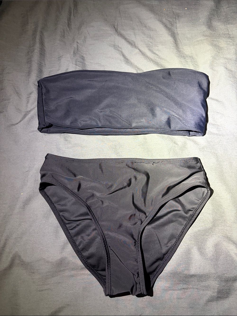 Black Bandeau Bikini Set - Women Swim